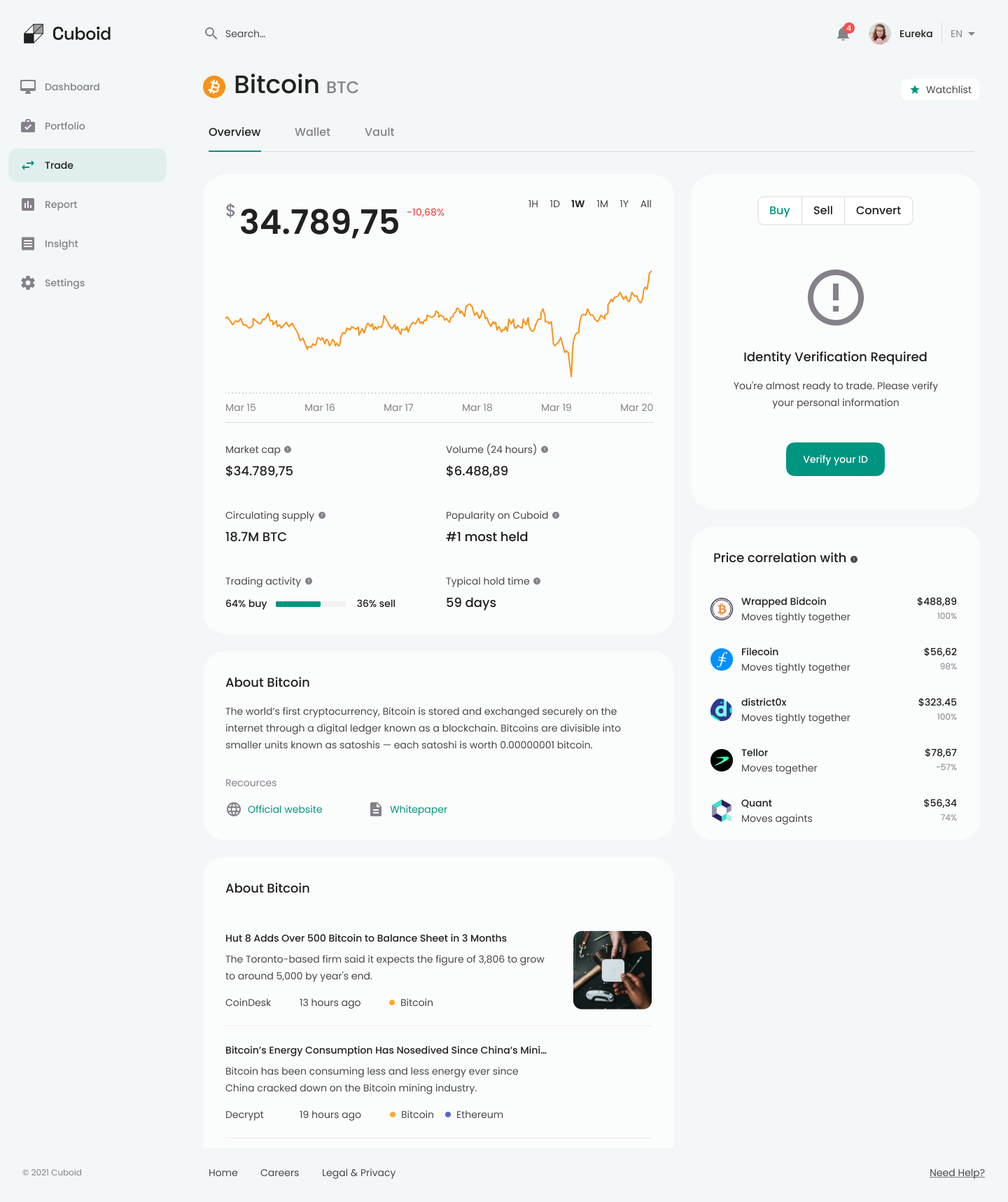 Trade BTC